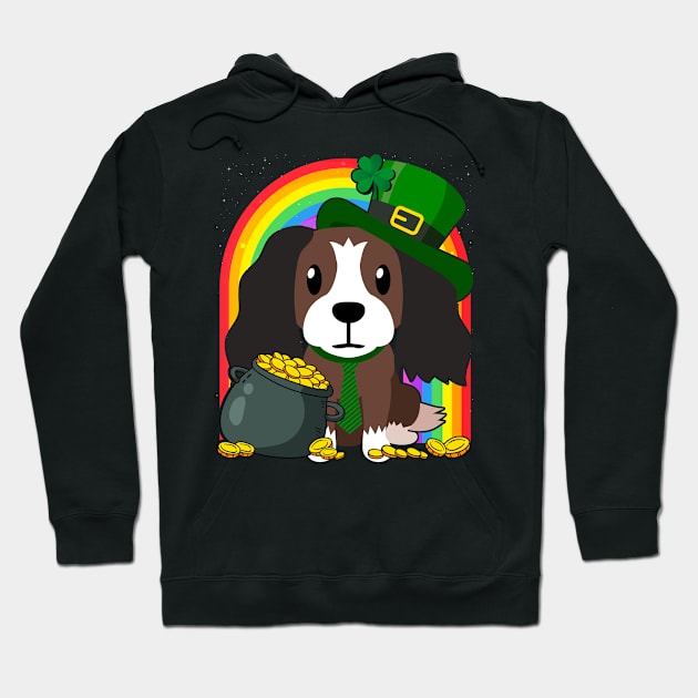 Charles Rainbow Irish Clover St Patrick Day Dog Gift graphic Hoodie by theodoros20